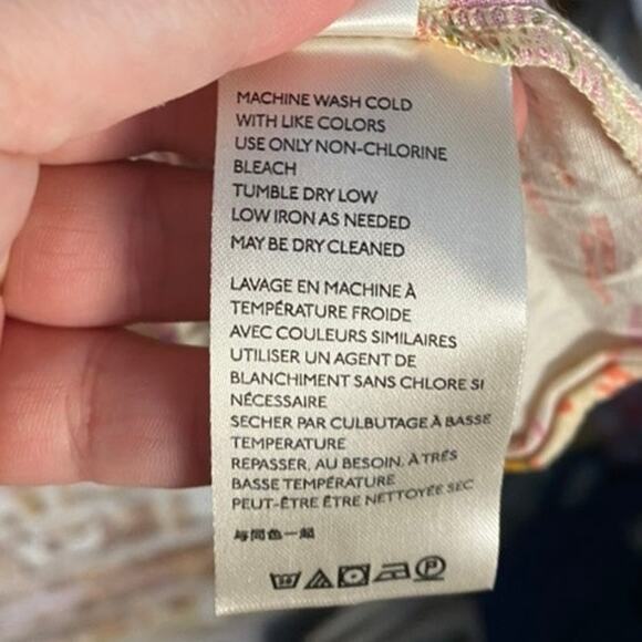 Free People "Summer In Tulum" Linen Blend Mixed Print Ruffle Sleeveless Tunic - Picture 11 of 15